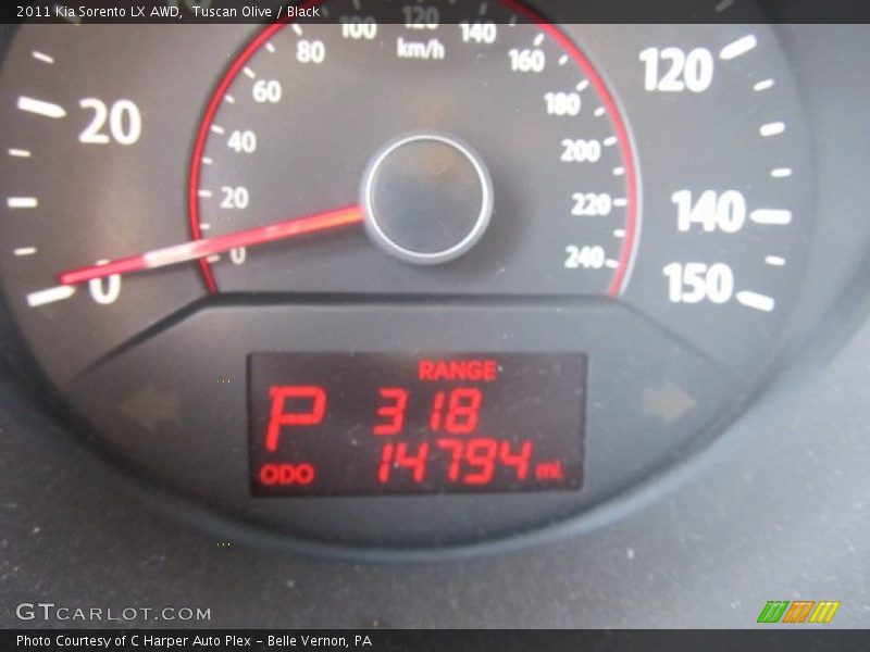 Tuscan Olive / Black 2011 Kia Sorento LX AWD