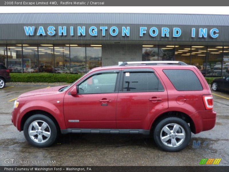 Redfire Metallic / Charcoal 2008 Ford Escape Limited 4WD