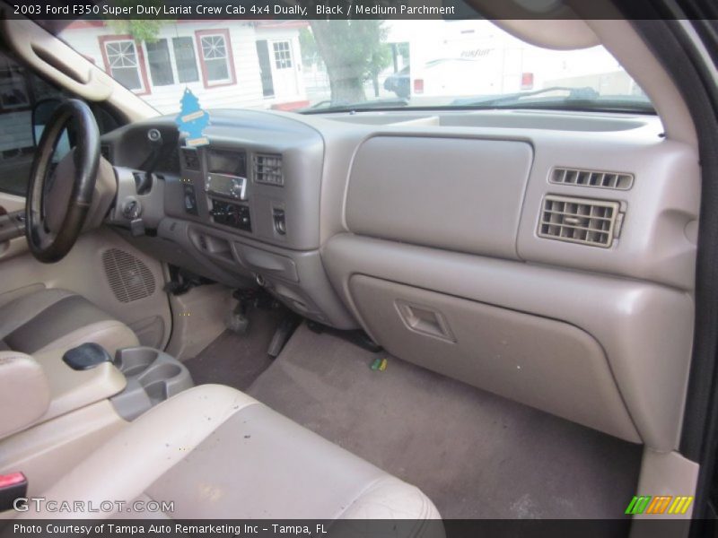 Black / Medium Parchment 2003 Ford F350 Super Duty Lariat Crew Cab 4x4 Dually
