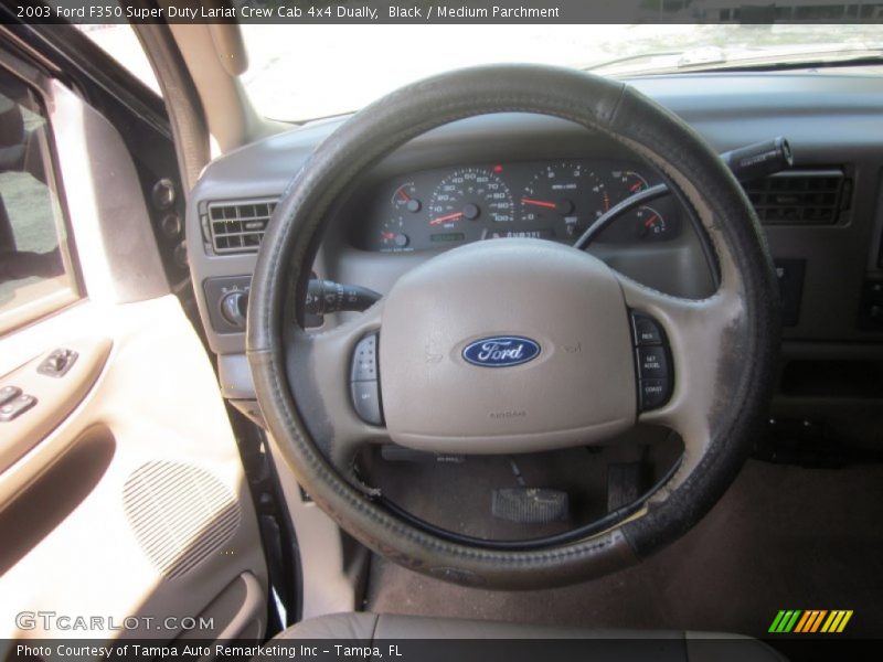 Black / Medium Parchment 2003 Ford F350 Super Duty Lariat Crew Cab 4x4 Dually