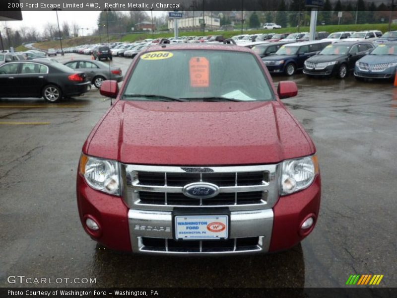Redfire Metallic / Charcoal 2008 Ford Escape Limited 4WD