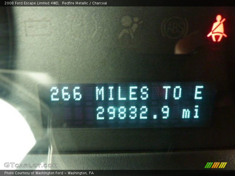Redfire Metallic / Charcoal 2008 Ford Escape Limited 4WD