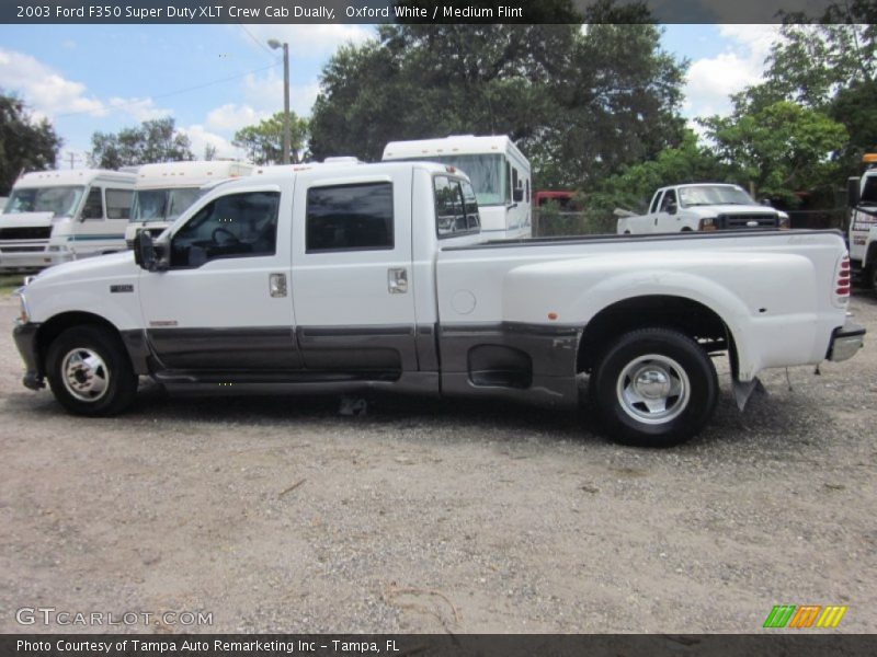Oxford White / Medium Flint 2003 Ford F350 Super Duty XLT Crew Cab Dually