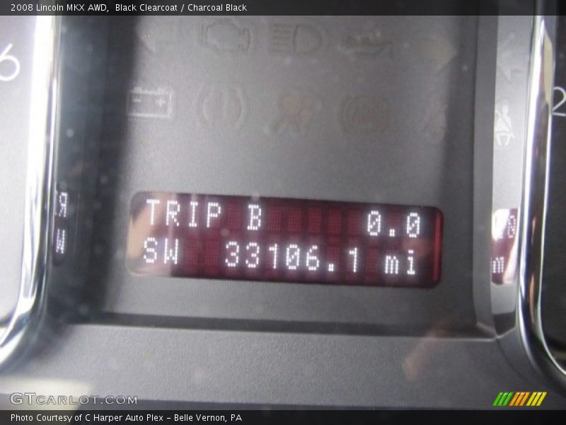Black Clearcoat / Charcoal Black 2008 Lincoln MKX AWD