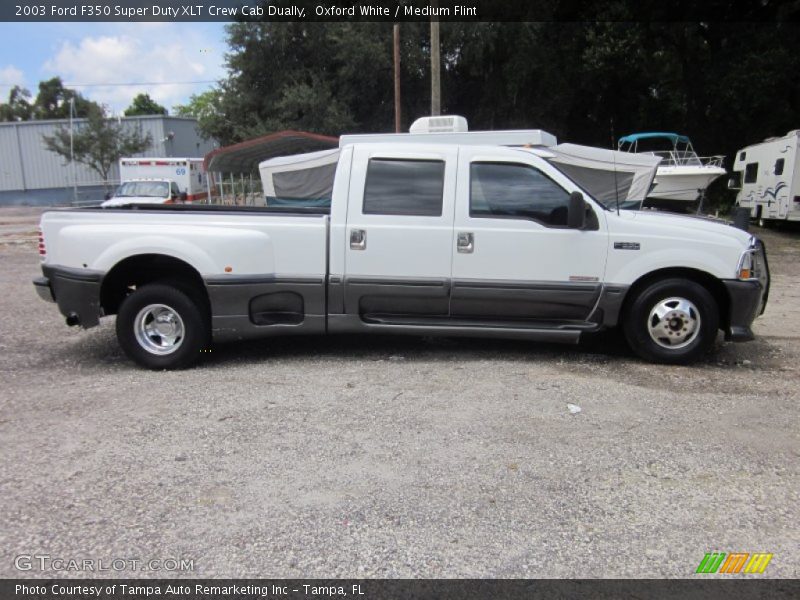 Oxford White / Medium Flint 2003 Ford F350 Super Duty XLT Crew Cab Dually