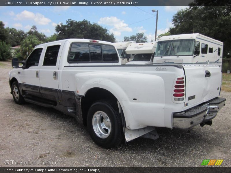 Oxford White / Medium Flint 2003 Ford F350 Super Duty XLT Crew Cab Dually