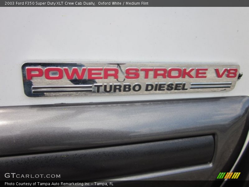 Oxford White / Medium Flint 2003 Ford F350 Super Duty XLT Crew Cab Dually