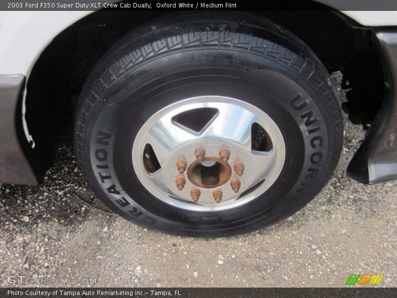 Oxford White / Medium Flint 2003 Ford F350 Super Duty XLT Crew Cab Dually