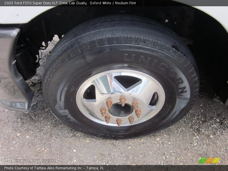 Oxford White / Medium Flint 2003 Ford F350 Super Duty XLT Crew Cab Dually