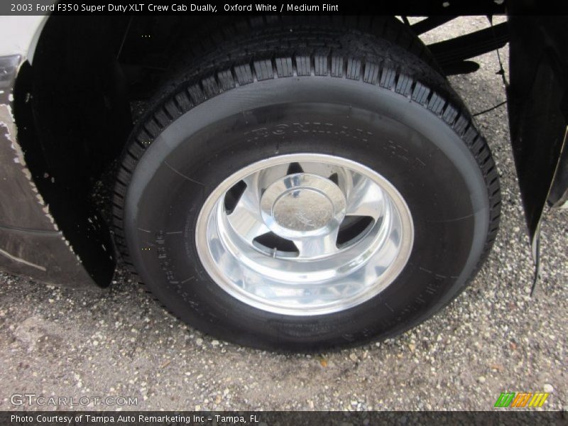 Oxford White / Medium Flint 2003 Ford F350 Super Duty XLT Crew Cab Dually