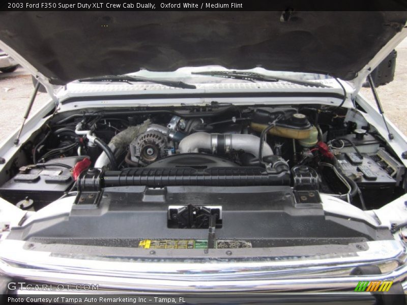 Oxford White / Medium Flint 2003 Ford F350 Super Duty XLT Crew Cab Dually