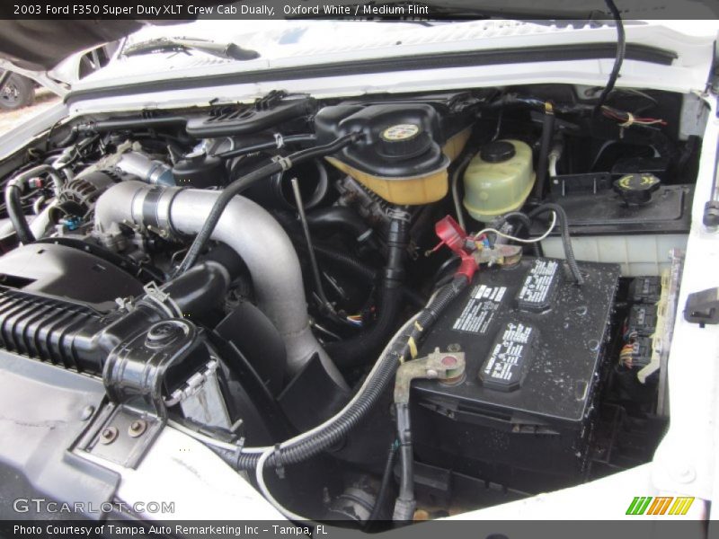 Oxford White / Medium Flint 2003 Ford F350 Super Duty XLT Crew Cab Dually