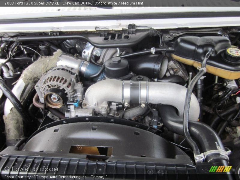 Oxford White / Medium Flint 2003 Ford F350 Super Duty XLT Crew Cab Dually