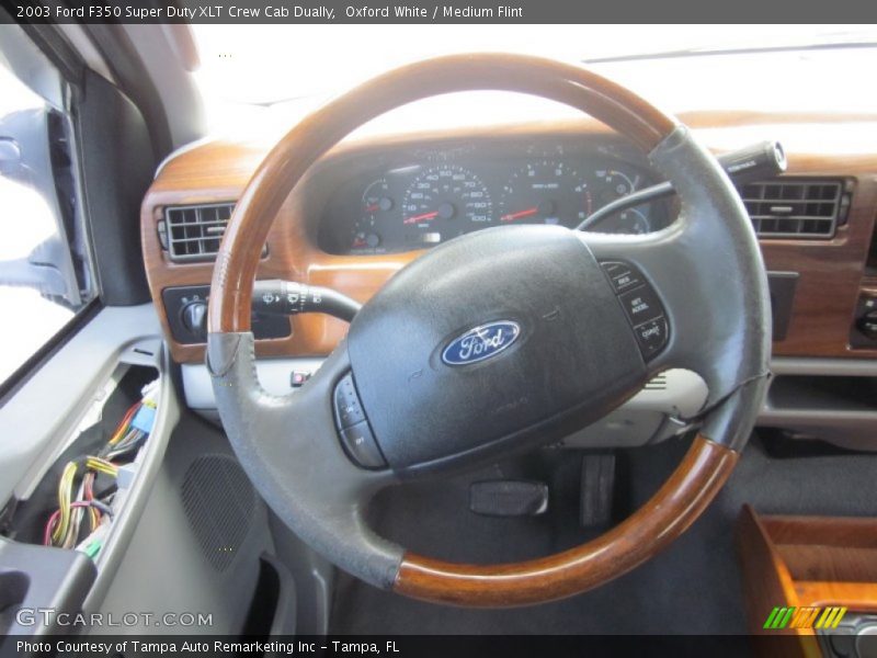 Oxford White / Medium Flint 2003 Ford F350 Super Duty XLT Crew Cab Dually