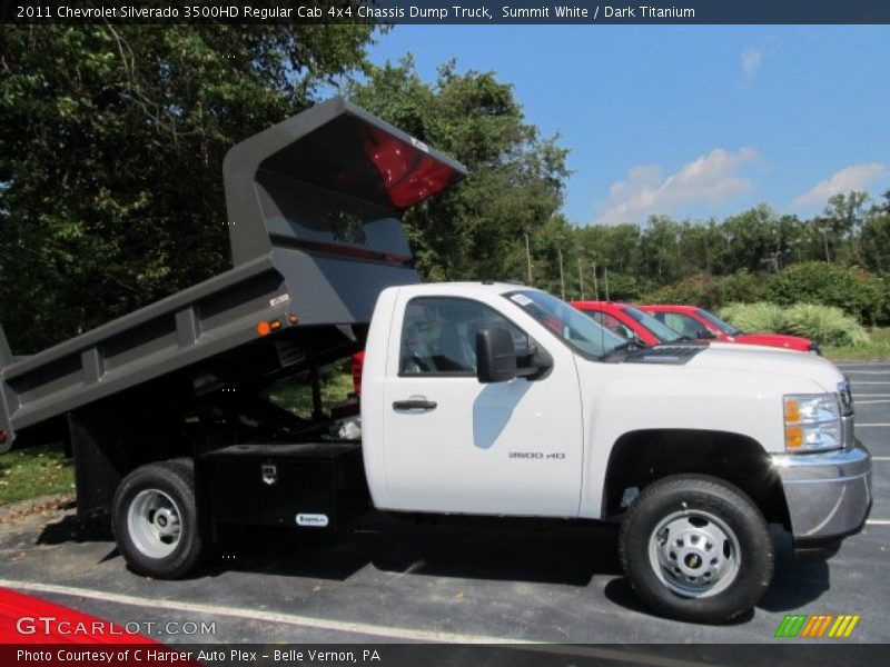 Summit White / Dark Titanium 2011 Chevrolet Silverado 3500HD Regular Cab 4x4 Chassis Dump Truck