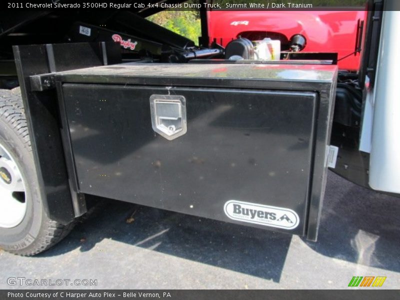 Summit White / Dark Titanium 2011 Chevrolet Silverado 3500HD Regular Cab 4x4 Chassis Dump Truck