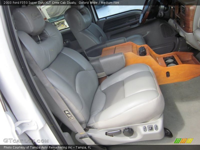 Oxford White / Medium Flint 2003 Ford F350 Super Duty XLT Crew Cab Dually