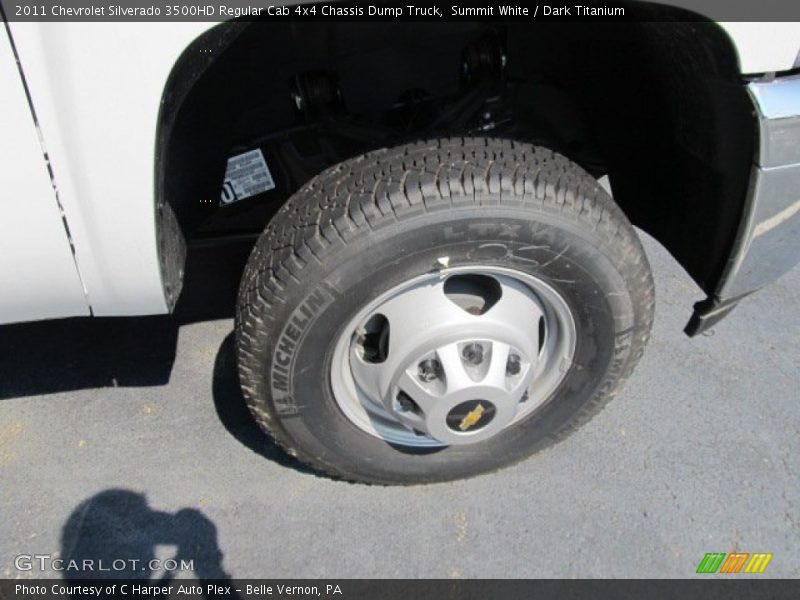 Summit White / Dark Titanium 2011 Chevrolet Silverado 3500HD Regular Cab 4x4 Chassis Dump Truck