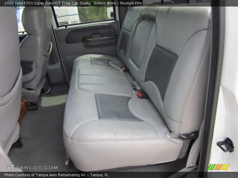 Oxford White / Medium Flint 2003 Ford F350 Super Duty XLT Crew Cab Dually