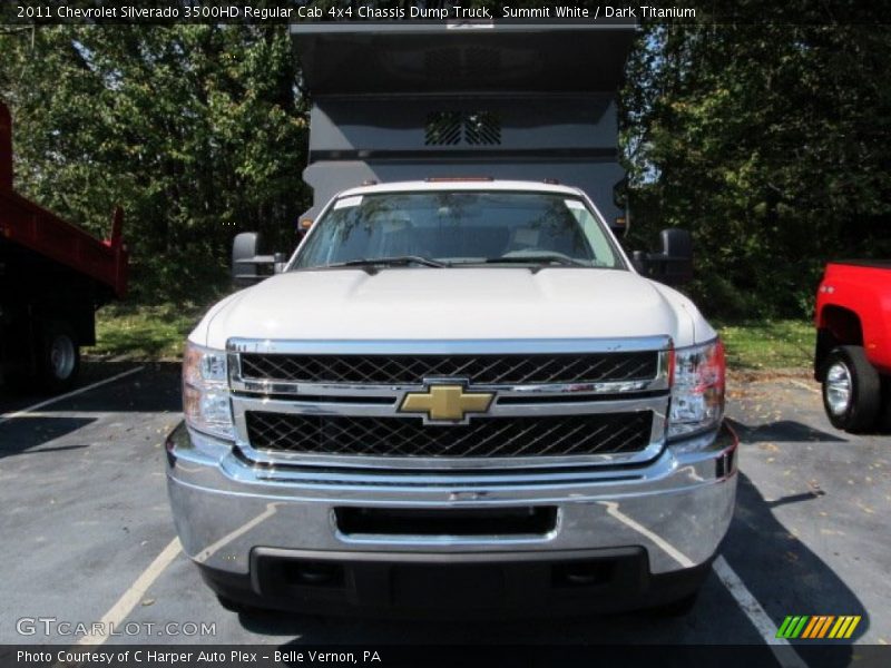 Summit White / Dark Titanium 2011 Chevrolet Silverado 3500HD Regular Cab 4x4 Chassis Dump Truck