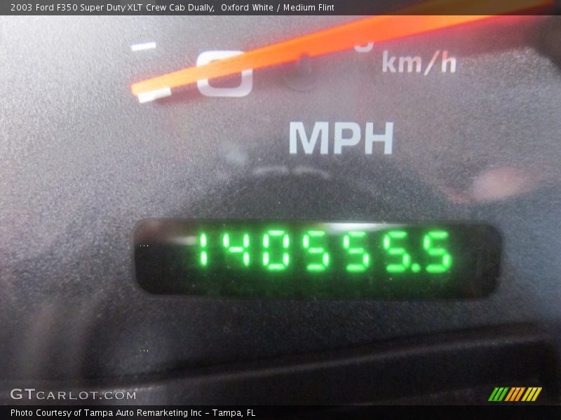 Oxford White / Medium Flint 2003 Ford F350 Super Duty XLT Crew Cab Dually