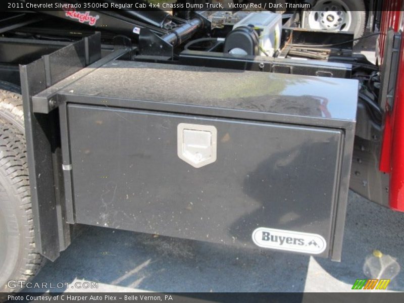 Victory Red / Dark Titanium 2011 Chevrolet Silverado 3500HD Regular Cab 4x4 Chassis Dump Truck