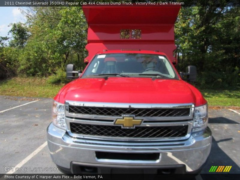 Victory Red / Dark Titanium 2011 Chevrolet Silverado 3500HD Regular Cab 4x4 Chassis Dump Truck