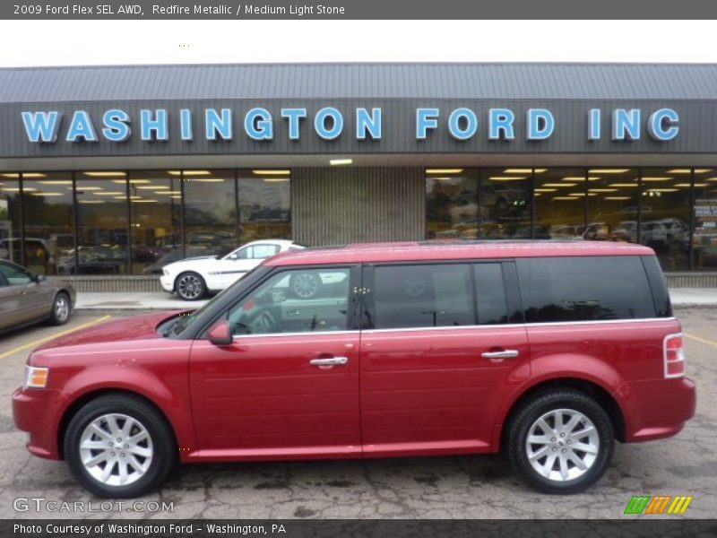 Redfire Metallic / Medium Light Stone 2009 Ford Flex SEL AWD