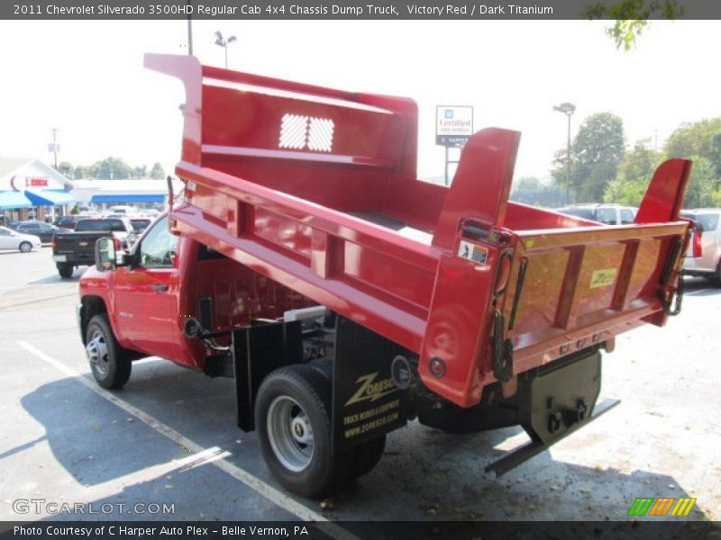 Victory Red / Dark Titanium 2011 Chevrolet Silverado 3500HD Regular Cab 4x4 Chassis Dump Truck