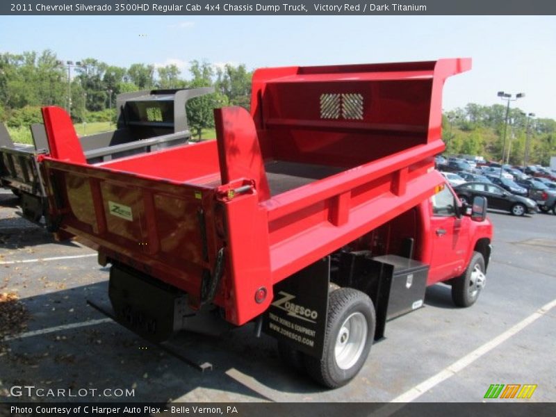 Victory Red / Dark Titanium 2011 Chevrolet Silverado 3500HD Regular Cab 4x4 Chassis Dump Truck
