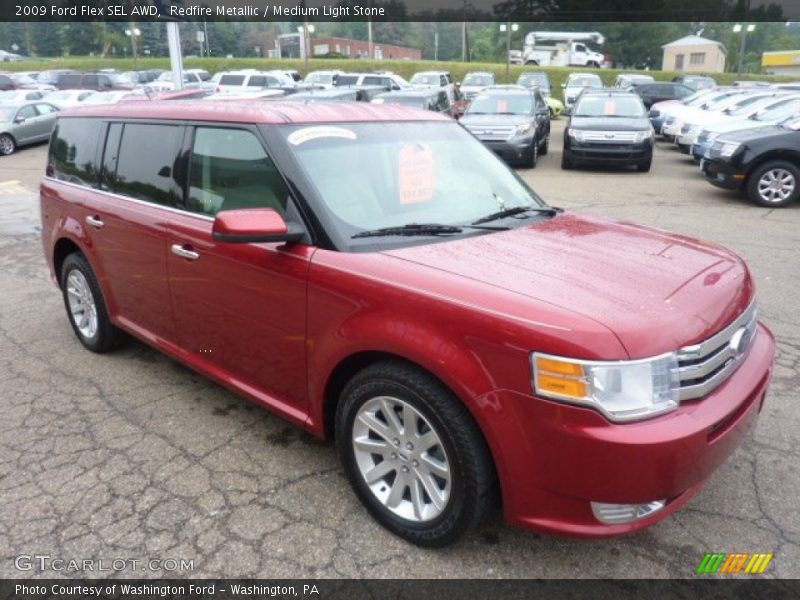 Redfire Metallic / Medium Light Stone 2009 Ford Flex SEL AWD