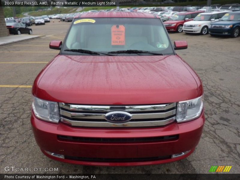 Redfire Metallic / Medium Light Stone 2009 Ford Flex SEL AWD
