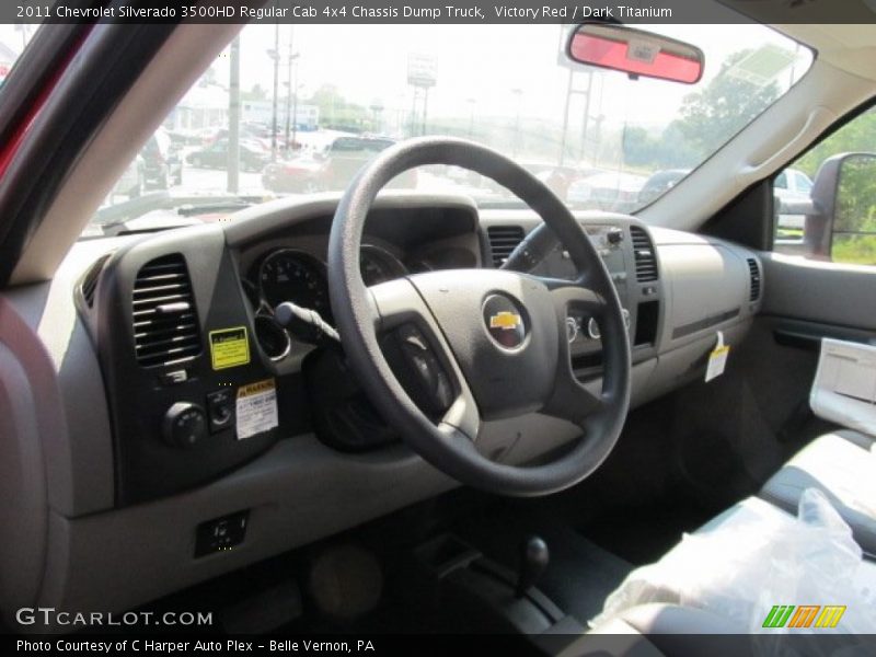 Victory Red / Dark Titanium 2011 Chevrolet Silverado 3500HD Regular Cab 4x4 Chassis Dump Truck
