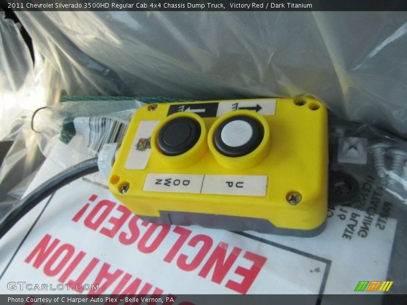 Victory Red / Dark Titanium 2011 Chevrolet Silverado 3500HD Regular Cab 4x4 Chassis Dump Truck