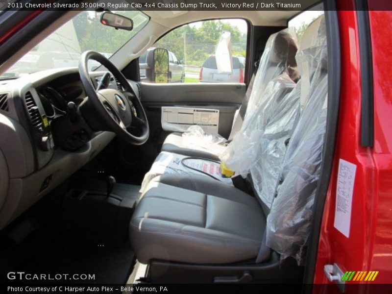 Victory Red / Dark Titanium 2011 Chevrolet Silverado 3500HD Regular Cab 4x4 Chassis Dump Truck