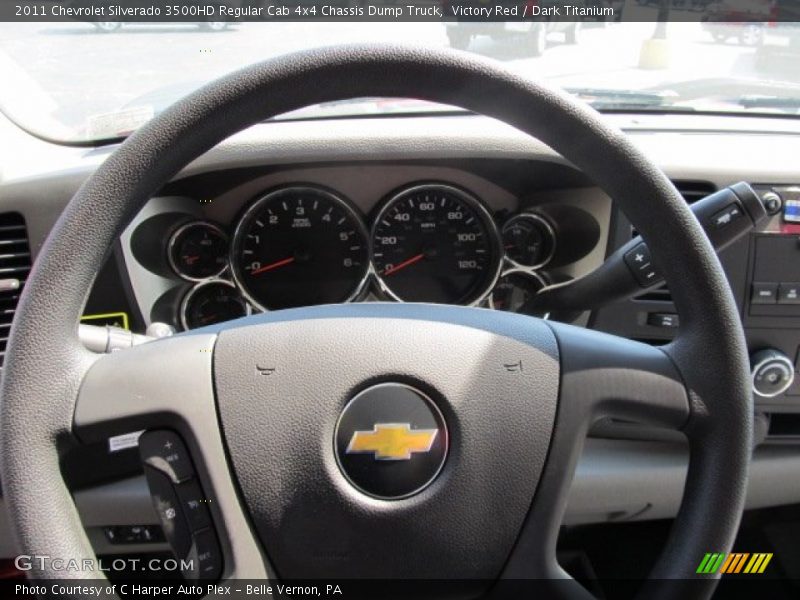 Victory Red / Dark Titanium 2011 Chevrolet Silverado 3500HD Regular Cab 4x4 Chassis Dump Truck