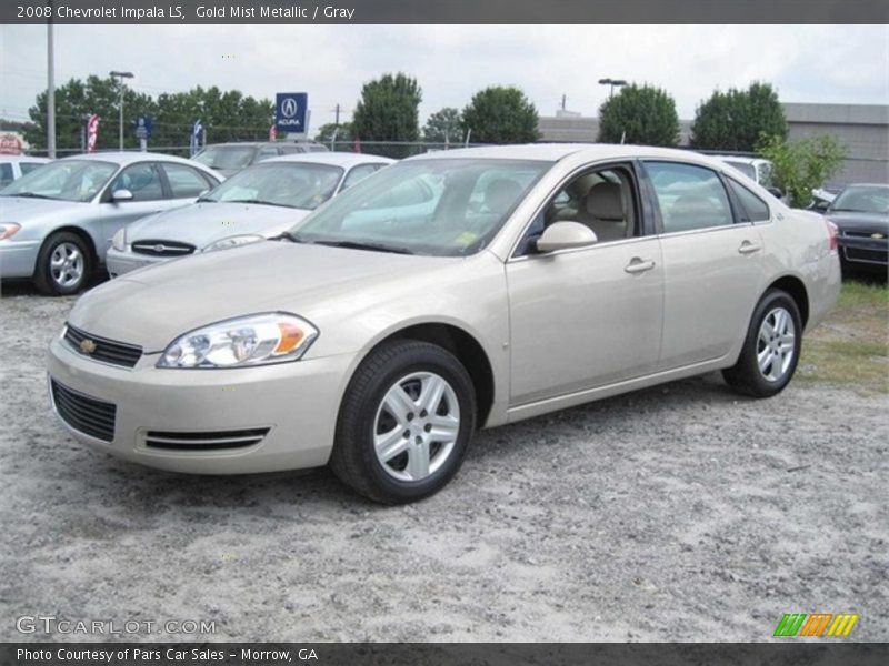 Gold Mist Metallic / Gray 2008 Chevrolet Impala LS