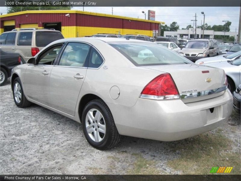 Gold Mist Metallic / Gray 2008 Chevrolet Impala LS