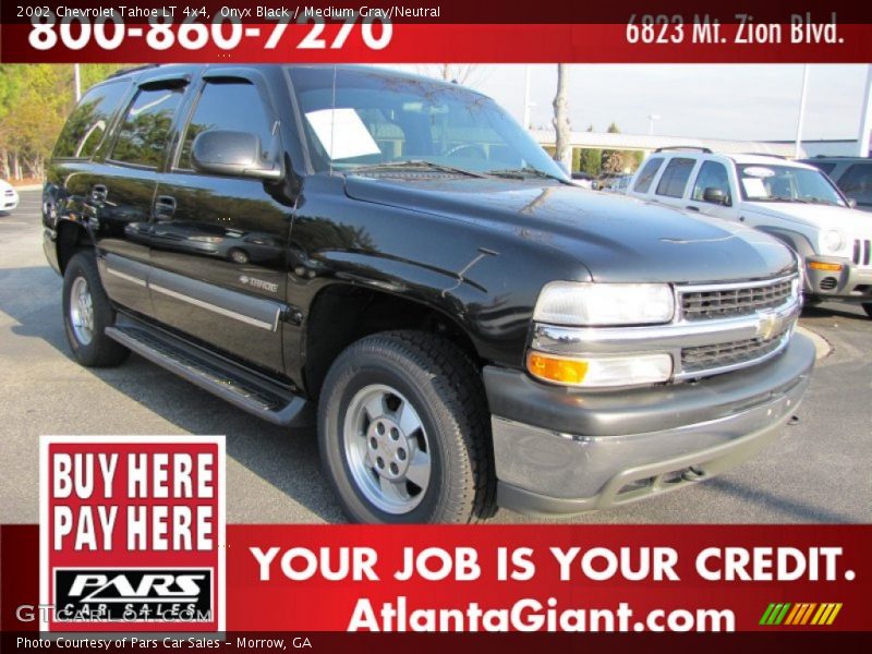 Onyx Black / Medium Gray/Neutral 2002 Chevrolet Tahoe LT 4x4