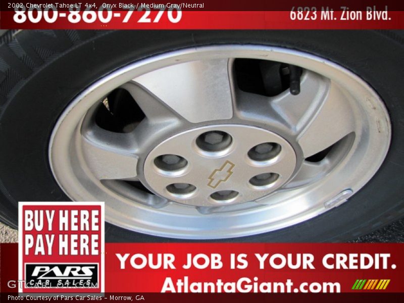 Onyx Black / Medium Gray/Neutral 2002 Chevrolet Tahoe LT 4x4