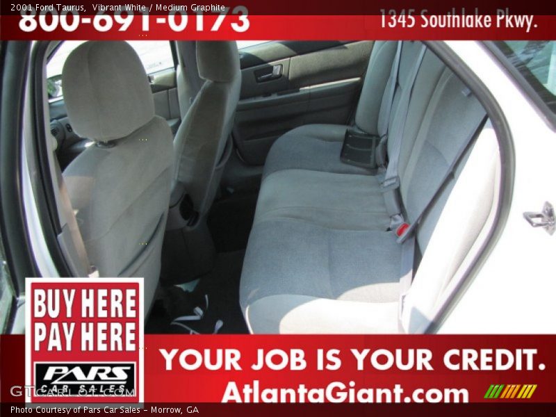 Vibrant White / Medium Graphite 2001 Ford Taurus