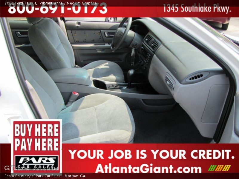 Vibrant White / Medium Graphite 2001 Ford Taurus