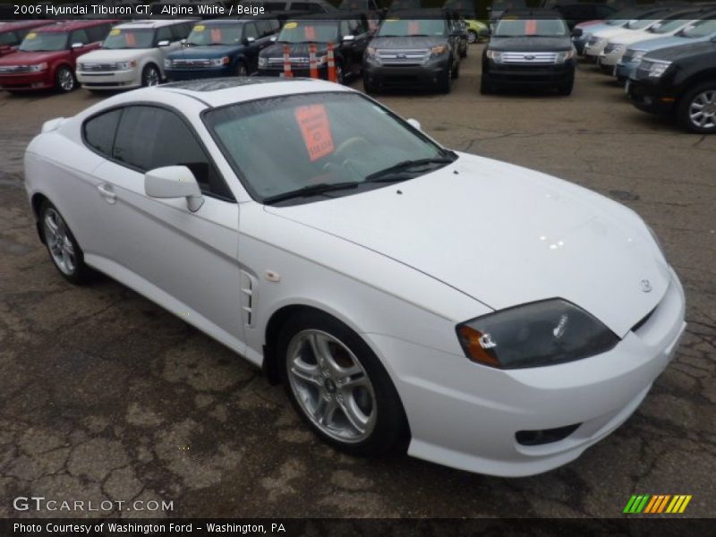 Alpine White / Beige 2006 Hyundai Tiburon GT