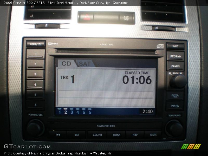 Silver Steel Metallic / Dark Slate Gray/Light Graystone 2006 Chrysler 300 C SRT8