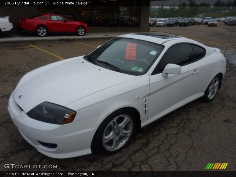 Alpine White / Beige 2006 Hyundai Tiburon GT