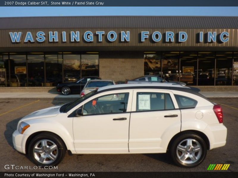 Stone White / Pastel Slate Gray 2007 Dodge Caliber SXT