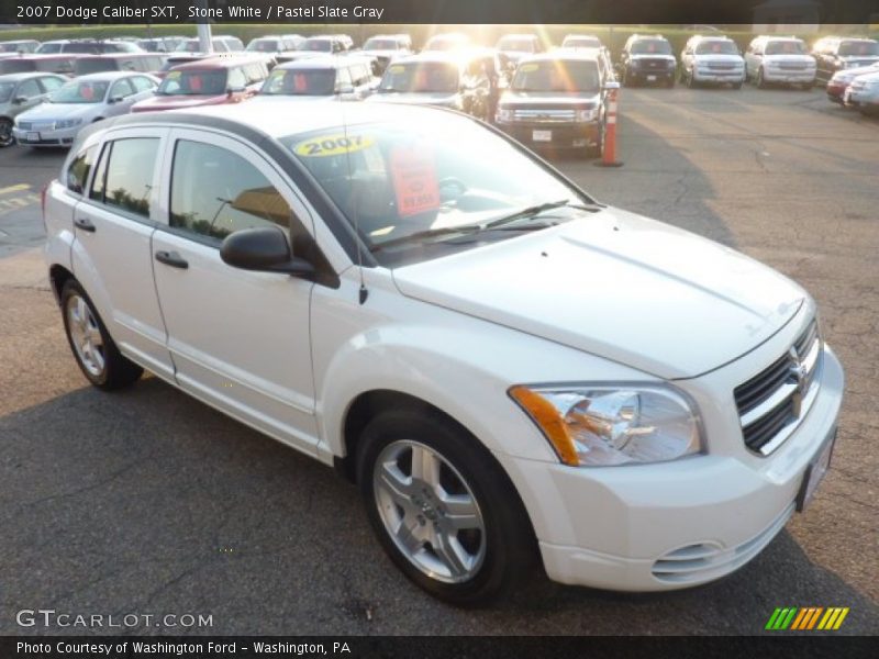 Stone White / Pastel Slate Gray 2007 Dodge Caliber SXT