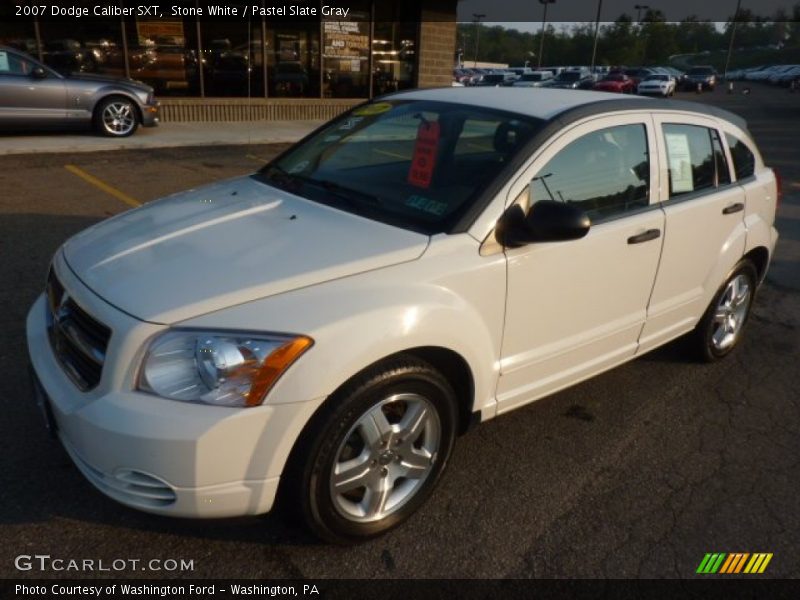 Stone White / Pastel Slate Gray 2007 Dodge Caliber SXT