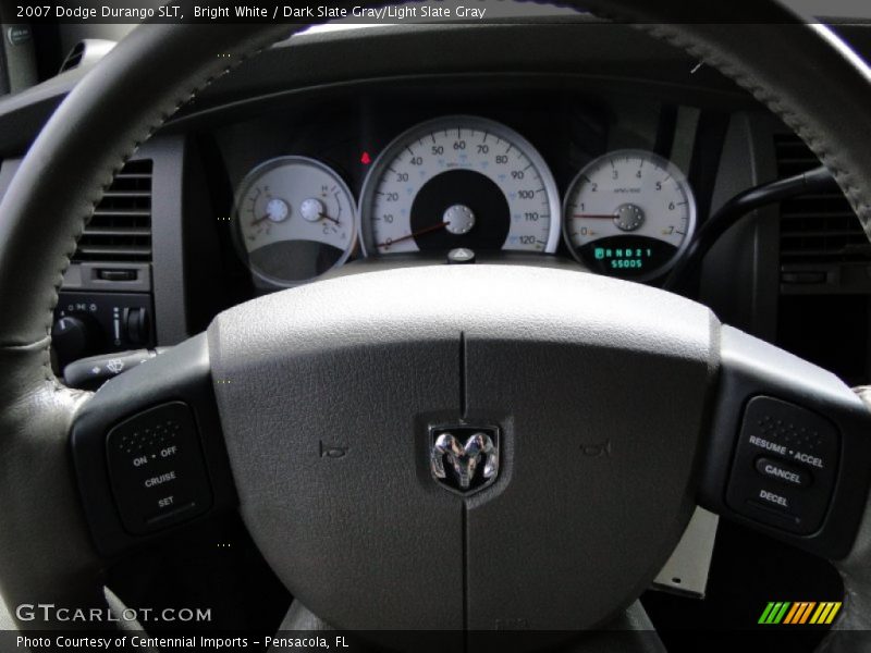 Bright White / Dark Slate Gray/Light Slate Gray 2007 Dodge Durango SLT