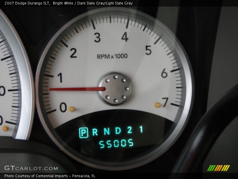 Bright White / Dark Slate Gray/Light Slate Gray 2007 Dodge Durango SLT